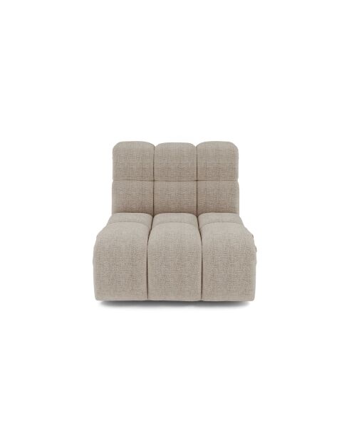 Fauteuil pivotant NELLY Velours chenillé Beige - 81x98x77