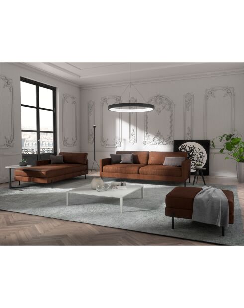 POUF JUSTIN COGNAC - 70x50x78