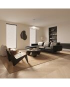 Divano Isak Left Corner in pelle nera - 235x92x85