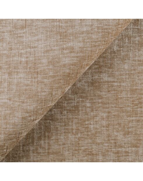 Divano angolare destro convertibile LIVA Taupe in velluto testurizzato - 283x180x73