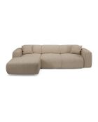 Sofá convertible gran angular izquierdo LIVA Taupe Boucle - 283x180x73