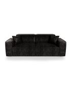 3-zitsbank met 2 sierkussens RUBEN Velours Dark Antracite - 232x95x78
