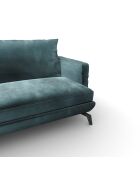 Unic Ecksofa links, petrolblau, 268 x 160 x 83