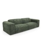 NOVA 3-Sitzer-Sofa aus gewebtem Samt olivgrün - 205x97x73