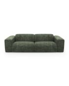 NOVA 3-Sitzer-Sofa aus gewebtem Samt olivgrün - 205x97x73