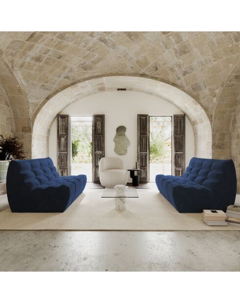 Modulaire 3-zitsbank Jody Velours MIDNIGHT BLUE - 175x112x80