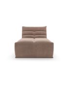 Lettino modulare Jody Velours Taupe beige in velluto - 105x185x80