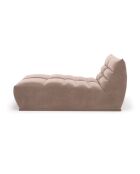 Lettino modulare Jody Velours Taupe beige in velluto - 105x185x80
