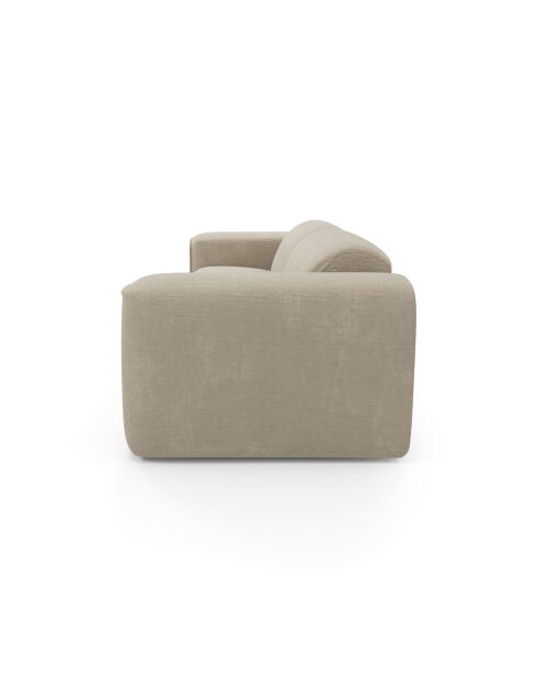 NOVA 4-zitsbank Beige fluweel met patroon - 245x9x73