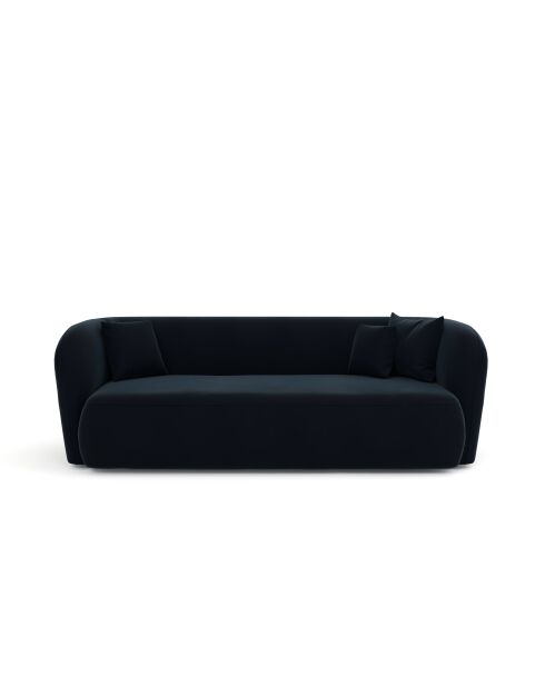 EMY 2-Sitzer-Sofa Velours Mitternachtsblau - 185x88x77
