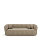 EMY 2-zitsbank Taupe Velours - 185x88x77