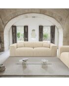 NOVA 3-zitsbank Velvet met crèmekleurige patronen - 205x97x73