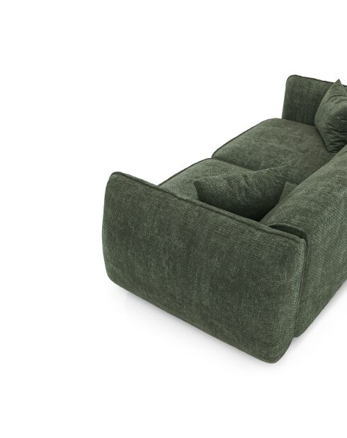 LIAM 3-Sitzer-Sofa Olivgrüner gewebter Samt - 196x90x74