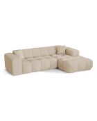 Canapé angle droit COVA Tissu bouclette Beige - 290x94x69.5