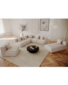 Divano panoramico modulare XXL Rolf Tessuto Weft beige taupe - 353x345x63