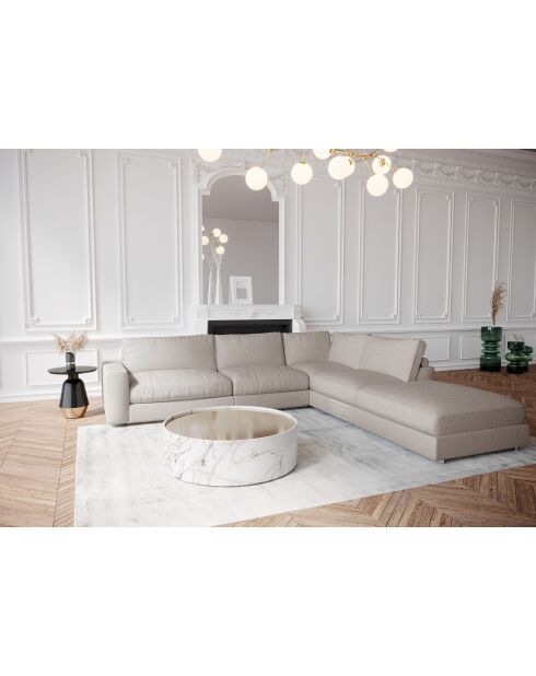 Lustgarden Großes rechtwinkliges Sofa, 300 x 290 x 85 cm, Mandelbeige