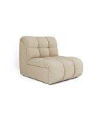 Fauteuil pivotant NELLY Tissu bouclette Beige - 81x98x77