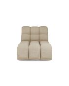 Fauteuil pivotant NELLY Tissu bouclette Beige - 81x98x77