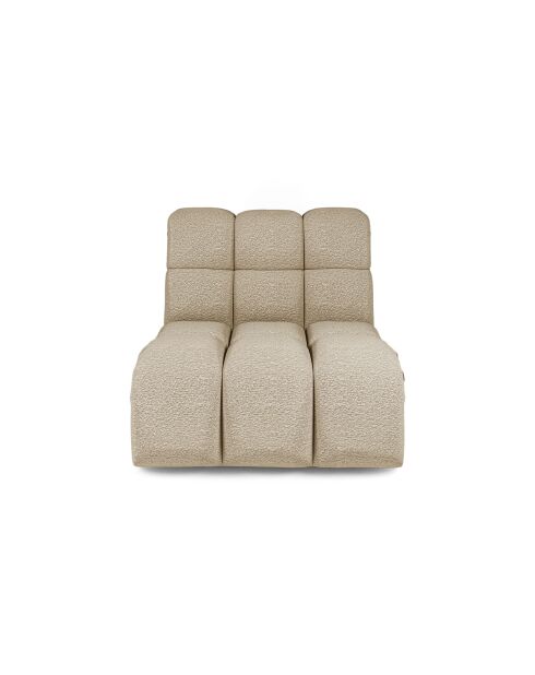 Fauteuil pivotant NELLY Tissu bouclette Beige - 81x98x77