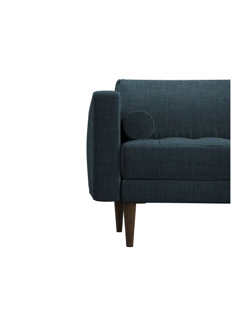 Divano Jakob a 2 posti Tessuto Weave blu petrolio - 159x85x77