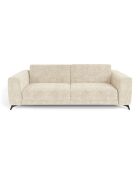 Divano trasformabile Express 140cm materasso MILANO Velvet con motivi crema - 210x105x75