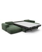 Nova Velours 140 cm großes umwandelbares Panoramasofa mit smaragdgrünen Mustern — 414x165x73