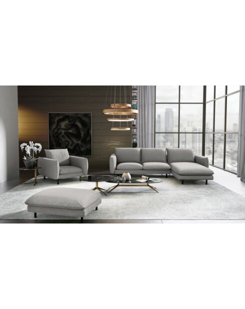 FAUTEUIL ISAK GRIS CLAIR - 80x92x85