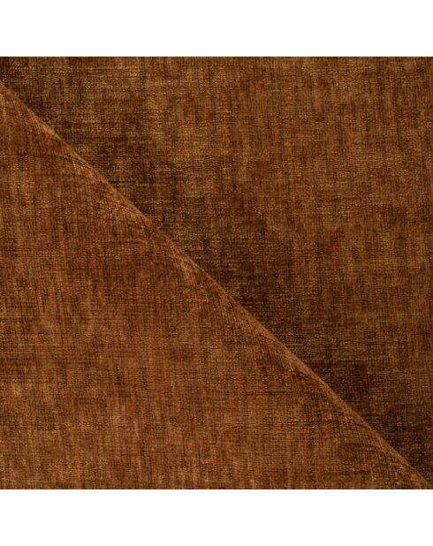 LIVA Rechtes Weitwinkelsofa aus braunem strukturiertem Samt — 283 x 180 x 73