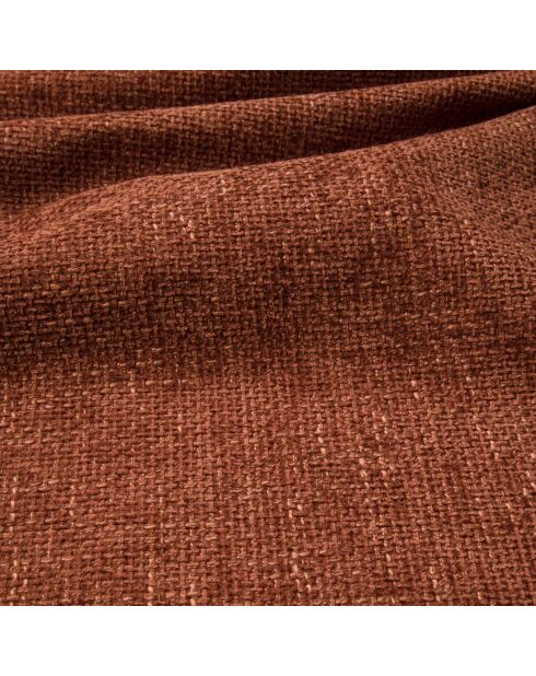 Panoramische bank met kussens LIAM Terracotta geweven fluweel - 346x166x76