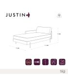 MERIDIENNE GAUCHE JUSTIN MOUTARDE - 90x154x78