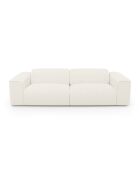Express converteerbare bank Dunlopillo matras 160cm NOVA Boucle stof Creme - 234x95x73