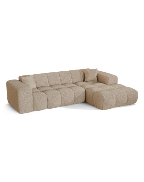 Sofá COVA en ángulo recto Taupe Boucle Fabric - 290x94x69,5