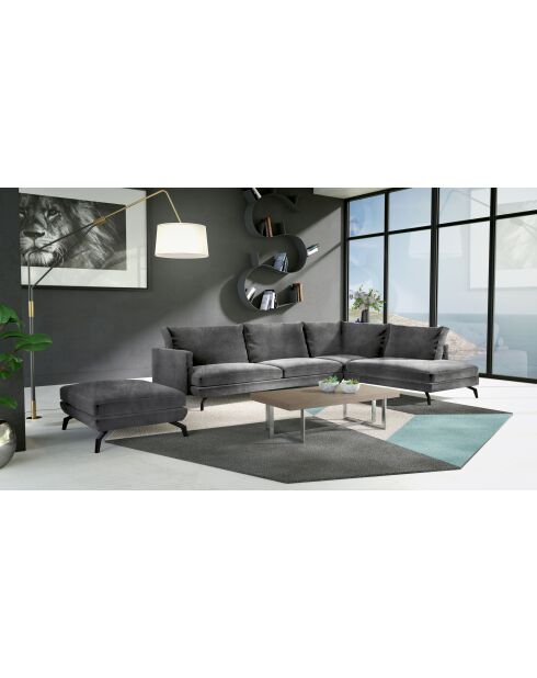 Unic breites rechtwinkliges Sofa aus Zinn, 300 x 202 x 83