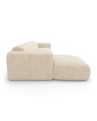 NOVA linkes Ecksofa Velvet mit cremefarbenen Mustern - 280x165x73