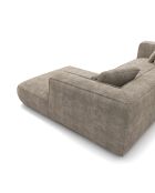 Rechtes Ecksofa 280cm ROMY Taupe gewebter Samt - 280x166x70