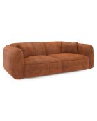 LIAM 3-zitsbank Terracotta geweven fluweel - 196x90x74