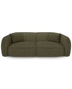 LIAM 3-Sitzer-Sofa Olivgrüner Boucle-Stoff - 196x90x74