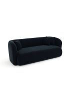 EMY 3-Sitzer-Sofa Velours Mitternachtsblau - 205x88x77