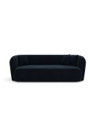 EMY 3-Sitzer-Sofa Velours Mitternachtsblau - 205x88x77