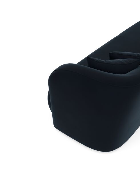 EMY 3-Sitzer-Sofa Velours Mitternachtsblau - 205x88x77