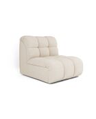 Fauteuil pivotant NELLY Tissu bouclette Crème - 81x98x77
