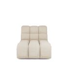 Fauteuil pivotant NELLY Tissu bouclette Crème - 81x98x77