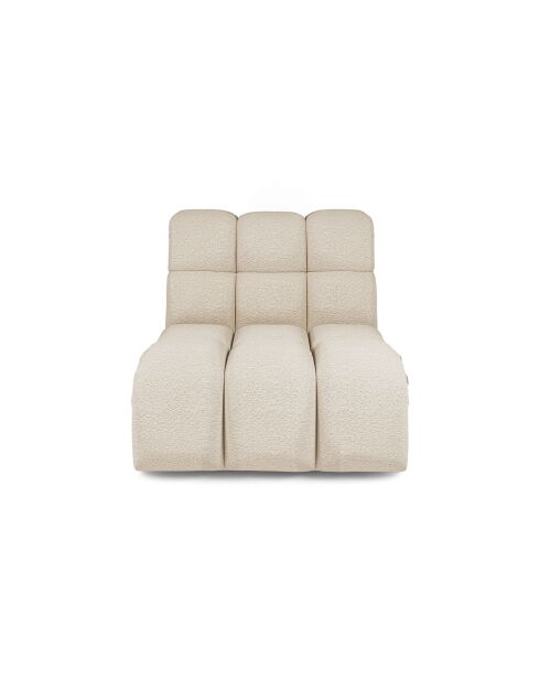 Fauteuil pivotant NELLY Tissu bouclette Crème - 81x98x77