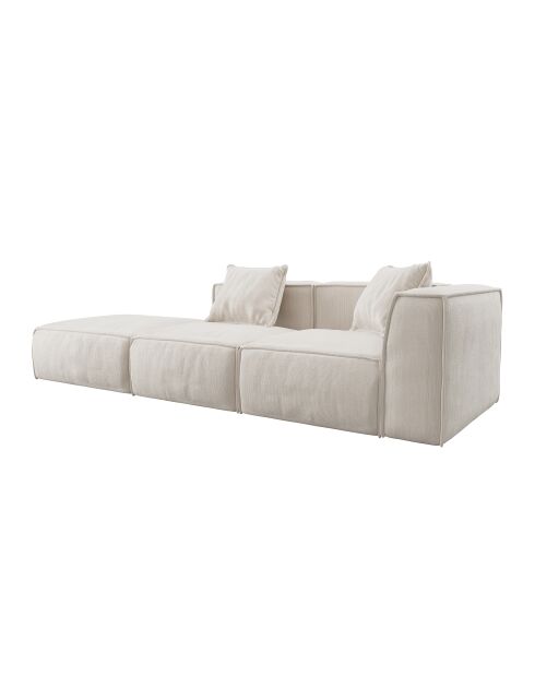 Rolf Crème 5-Sitzer linkes rechtes Sofa Corduroy Cord - 269x97x63
