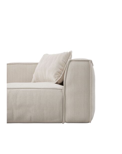 Rolf Crème 5-Sitzer linkes rechtes Sofa Corduroy Cord - 269x97x63