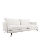 Unic 2-Sitzer-Sofa, cremefarbener Webstoff, 170 x 92 x 83