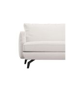 Unic 2-Sitzer-Sofa, cremefarbener Webstoff, 170 x 92 x 83