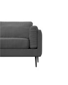 Mikael graues linkes Weitwinkel-Sofa aus Stoff - 271x200x80