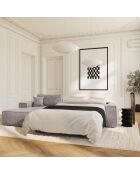 Linkerhoekbank converteerbaar express matras 140cm RUBY velvet taupe - 320x165x80