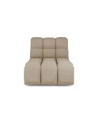 Fauteuil pivotant NELLY Tissu bouclette Taupe - 81x98x77